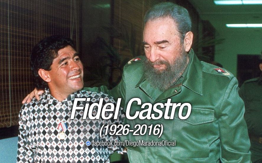 Maradona llora por muerte de Fidel Castro