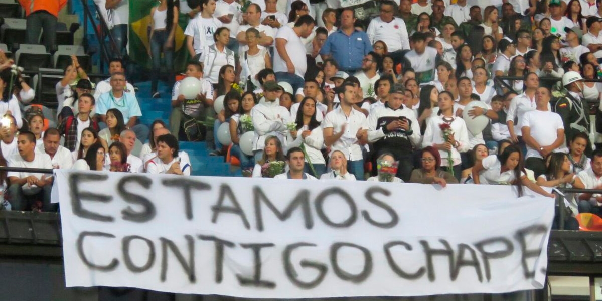 Homenajean en Colombia al Chapecoense