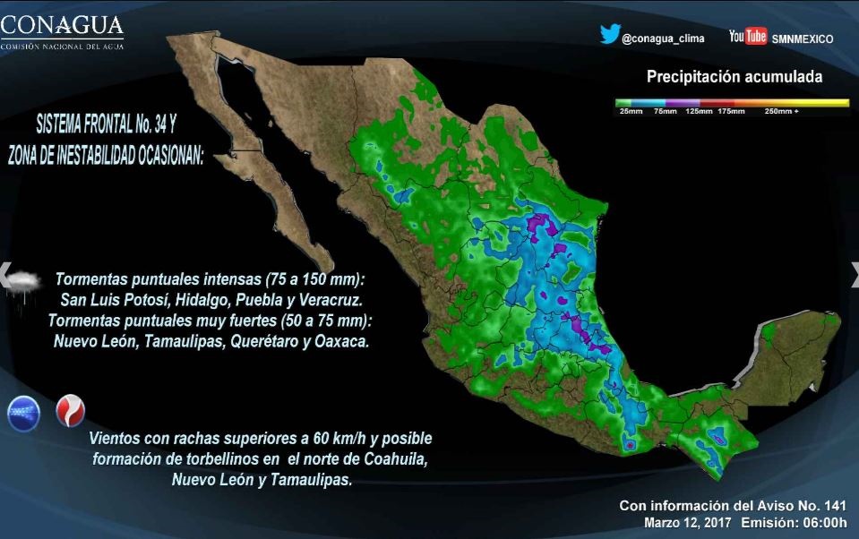 ¡Prepárese! Tormentas y fuertes vientos azotarán NL en las próximas horas