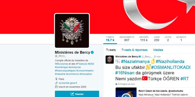 Hackean cuenta de Twitter de Ministerio francés de Economía