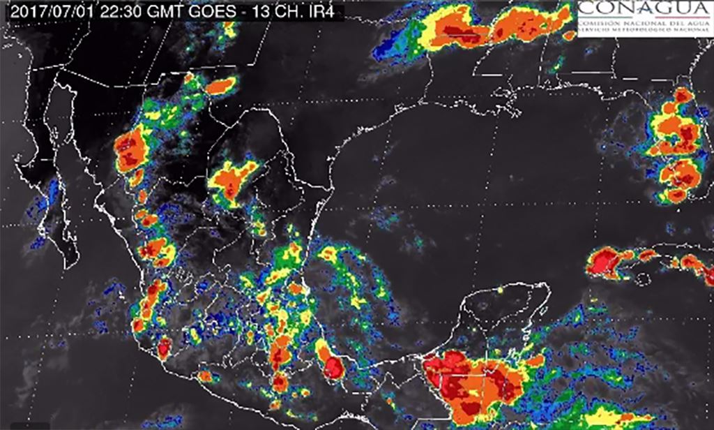 Prevalecen tormentas en gran parte del país