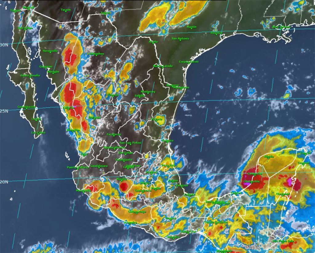 Tormentas nocturnas prevalecerán en gran parte del país