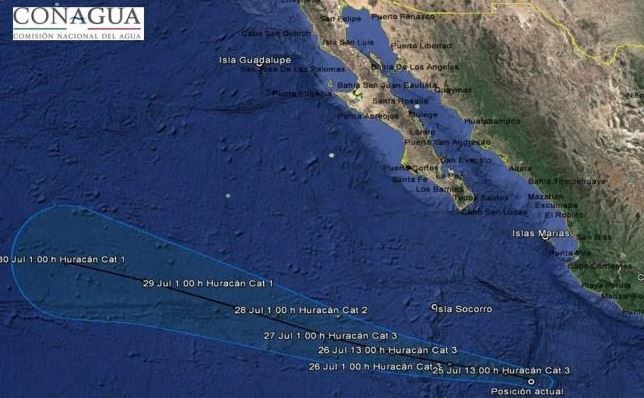 Hilary se convierte en huracán categoría 2; genera tormentas en 4 estados