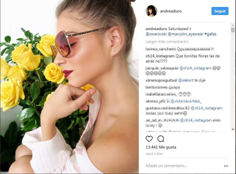 Andrea Duro coquetea con Chicharito en redes sociales