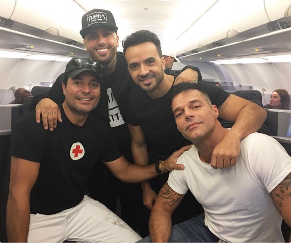 Ricky Martin y Luis Fonsi llevan ayuda a Puerto Rico