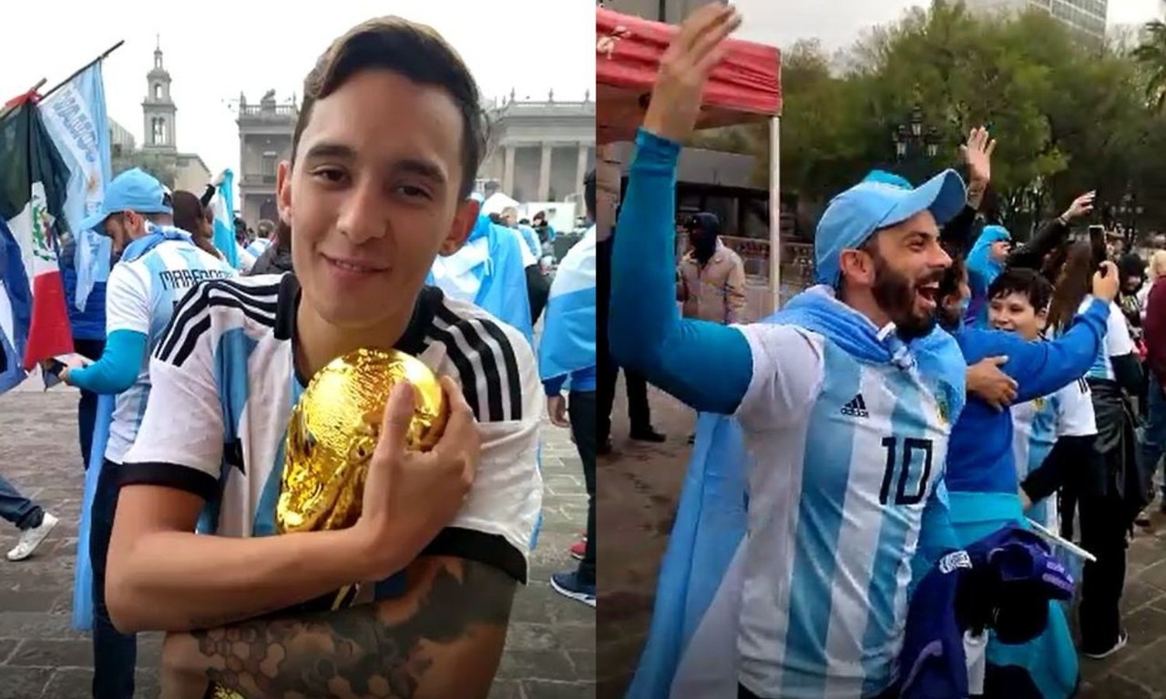 Festejan 'a lo regio' el triunfo de Argentina en el Mundial