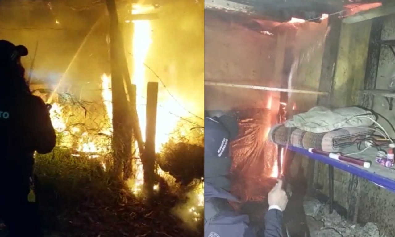 Rescatan tránsitos a hombre de incendio en Guadalupe