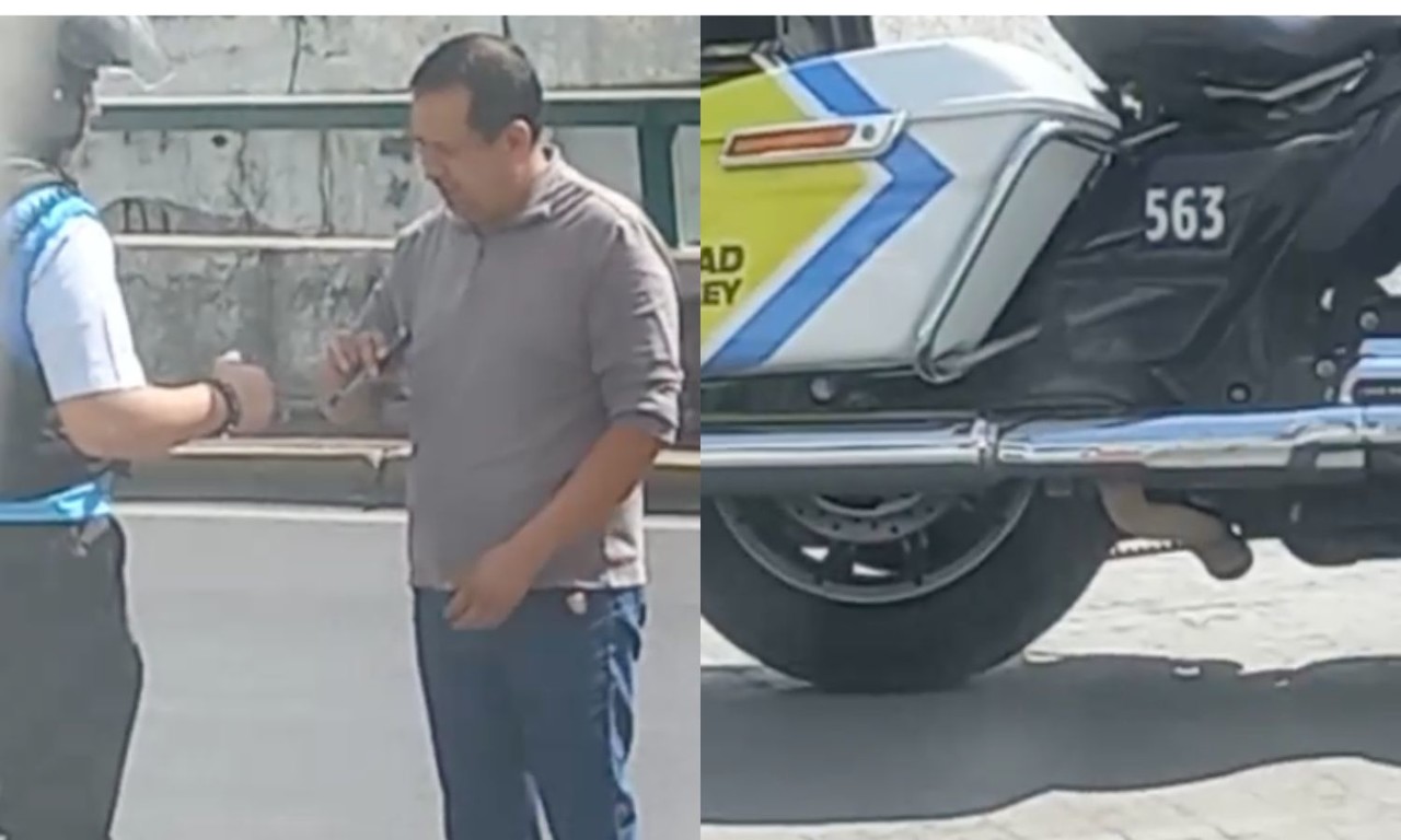 Exponen posible 'moche' de agente de tránsito de Monterrey