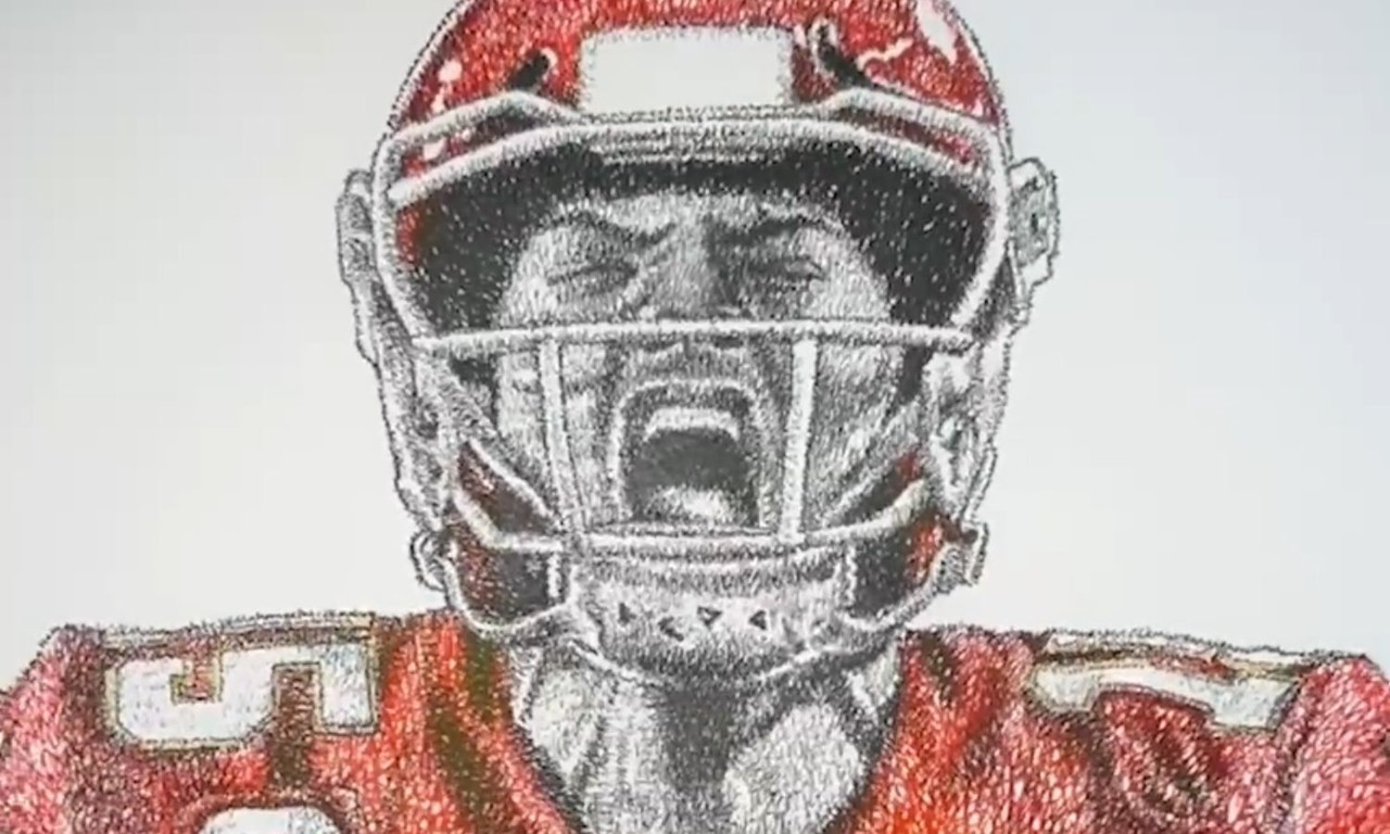 Hacen obra de arte con 'Patrick Mahomes' de los Chiefs