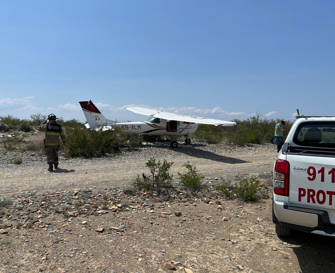 Realiza aeronave aterrizaje de emergencia en Zuazua