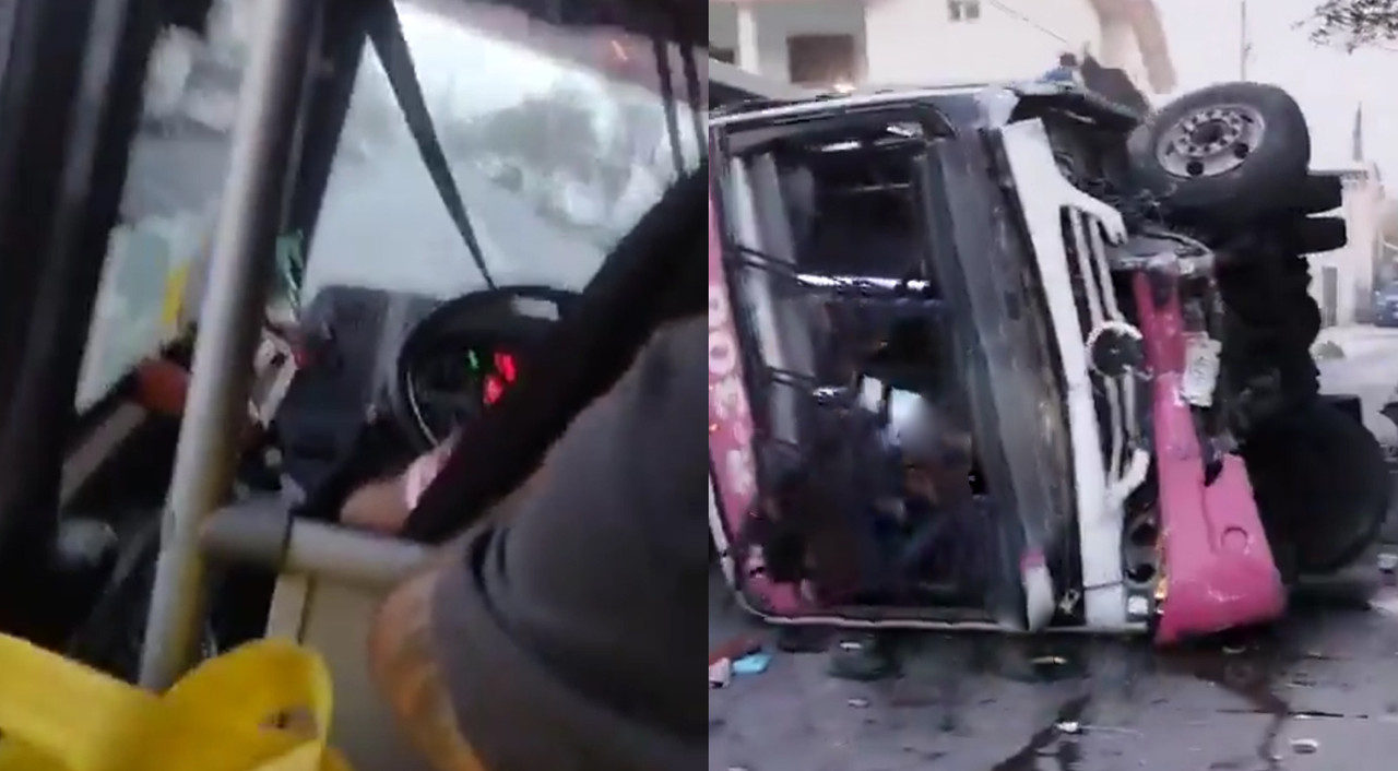 ¡Se quedó sin frenos! Viven infierno dentro de ruta 306