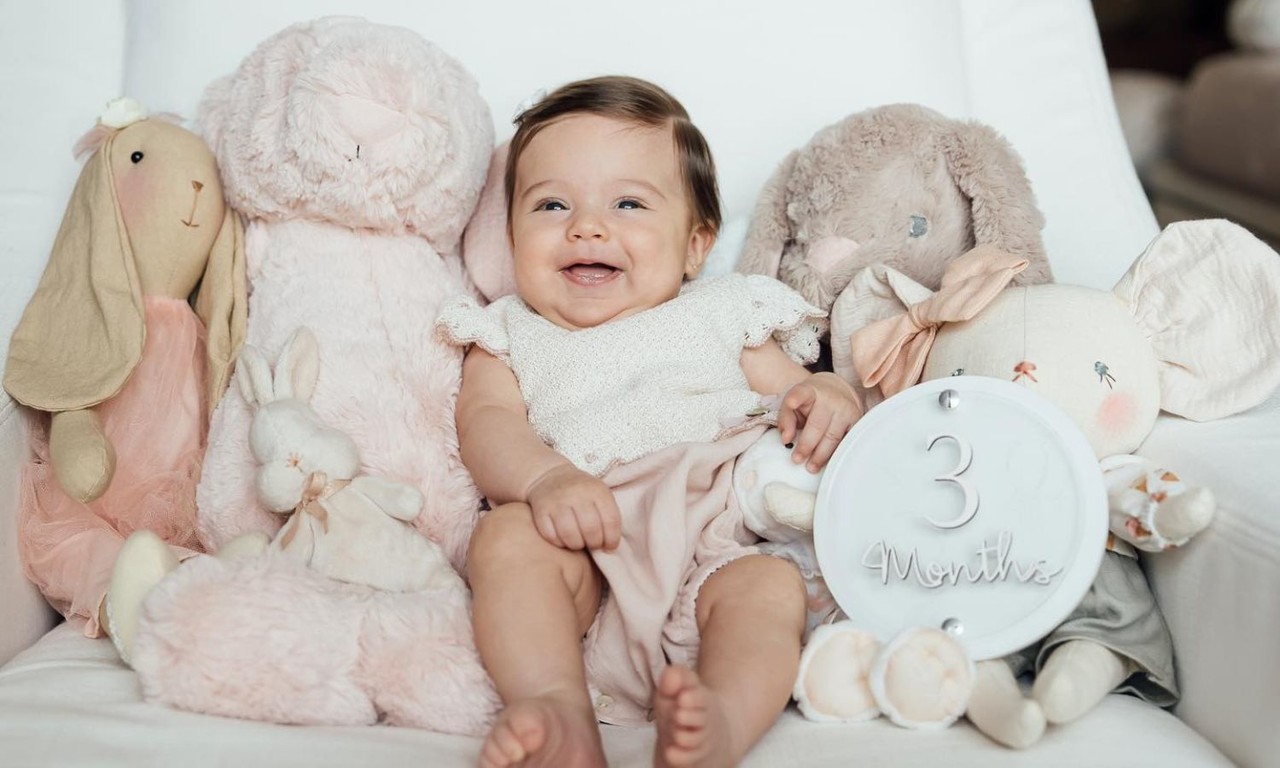 Samuel y Mariana festejan los primeros 3 meses de Mariel
