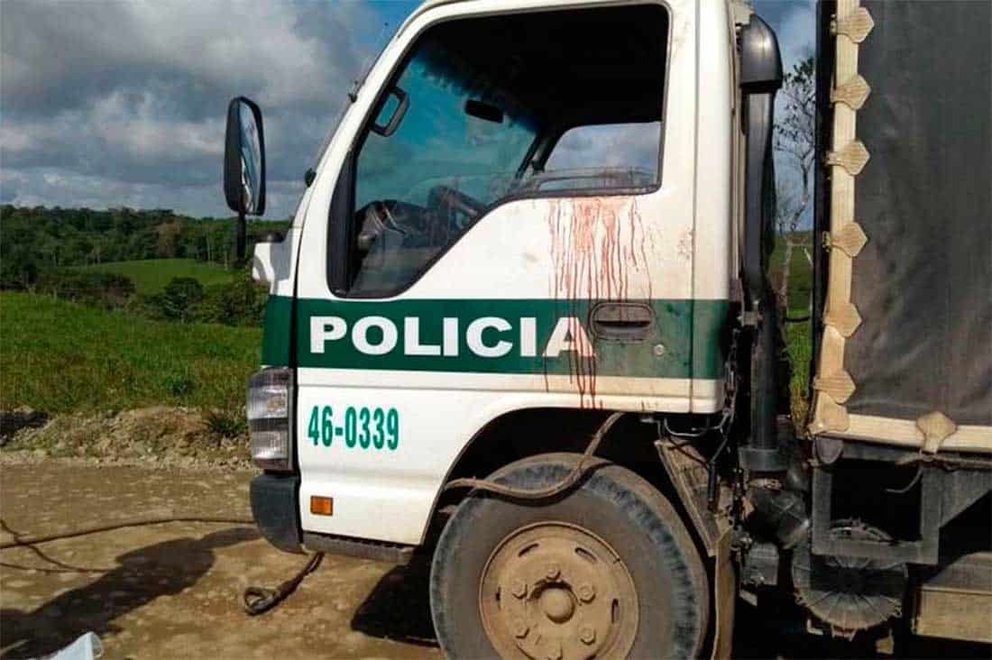 Emboscada de disidentes de las FARC deja seis policías heridos