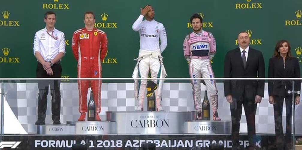 GP de Azerbaiyán: Hamilton triunfa; Checo Pérez es tercero