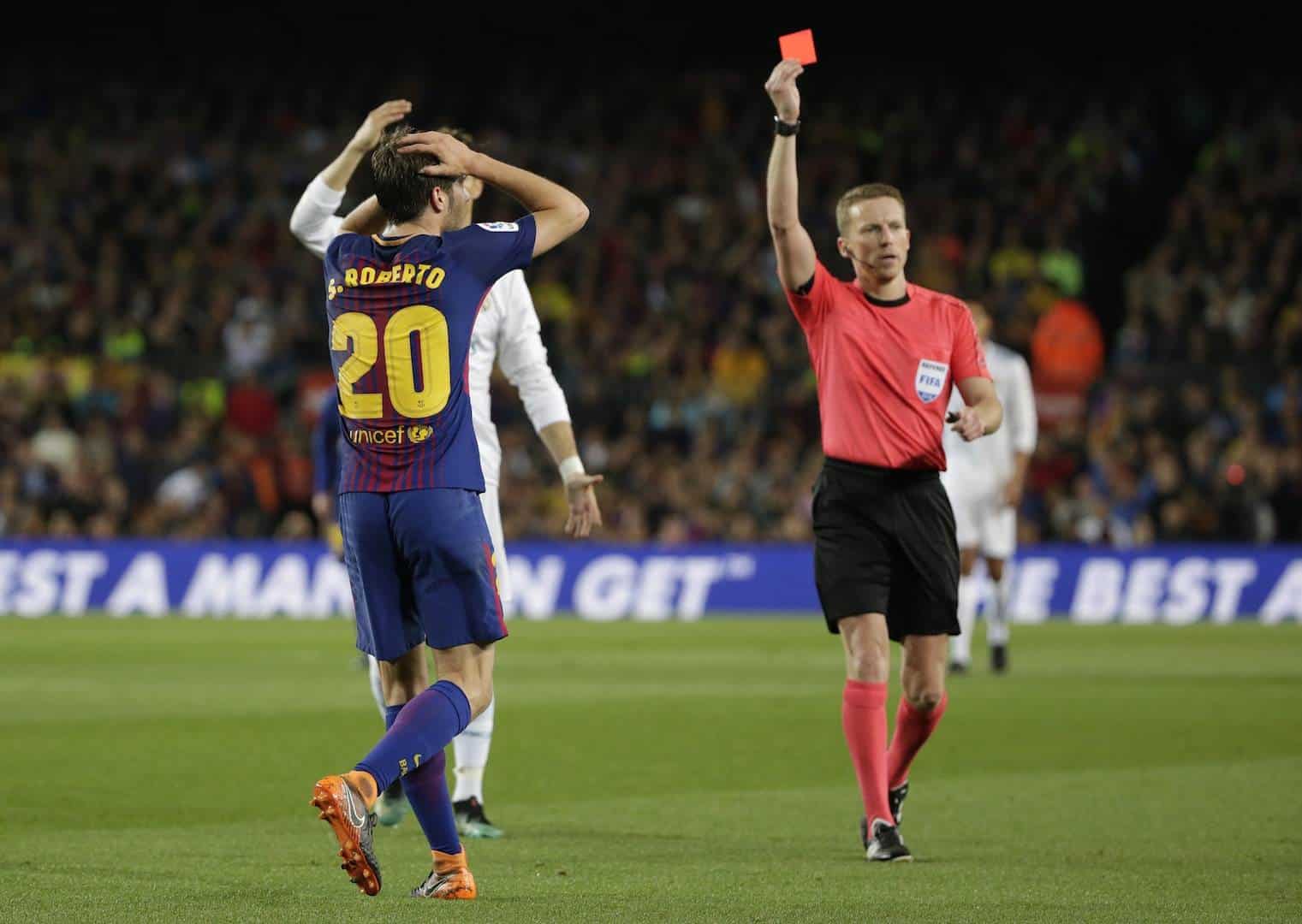 Sancionan con cuatro partidos a Sergi Roberto en la Liga española
