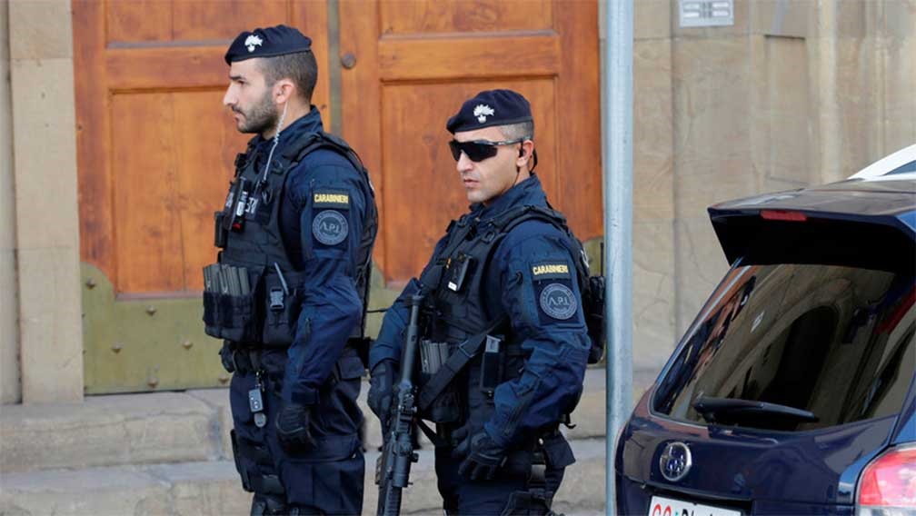 Italia desmantela red de terroristas vinculados a Siria, hay 14 detenidos