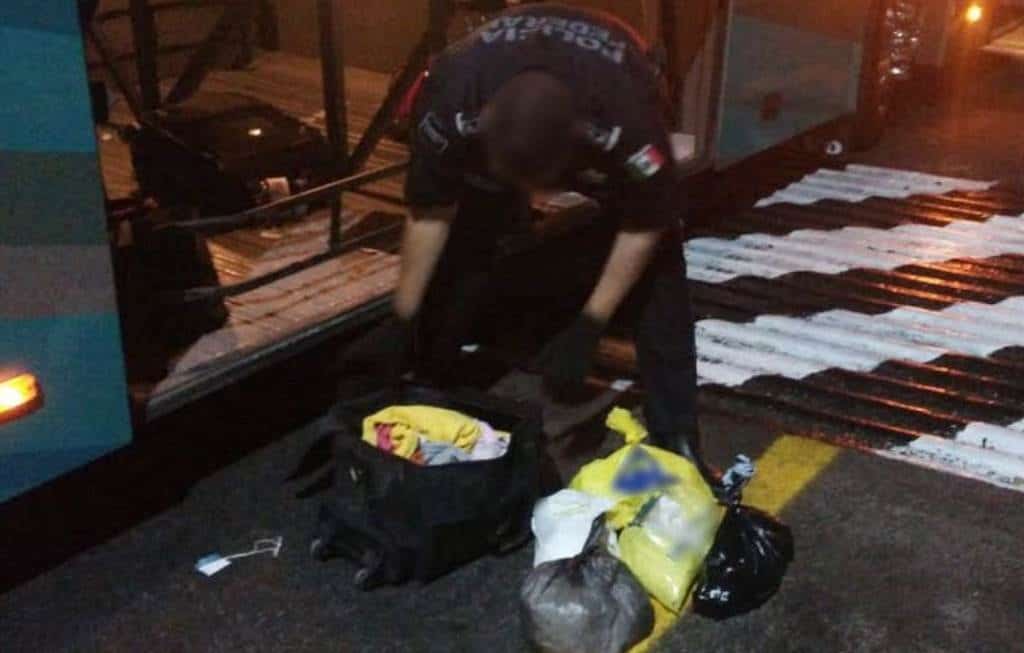 Interceptan 10 kilos de ´crystal´ en camión de pasajeros