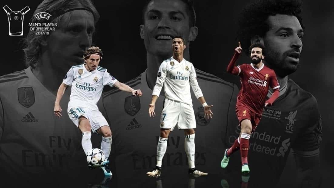 Ronaldo, Modric y Salah, los nominados a Jugador del Año por la UEFA