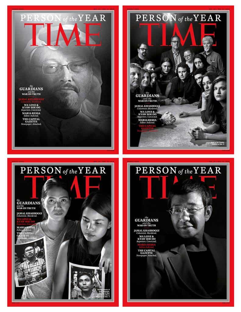 Periodistas perseguidos son Persona del Año 2018 de Time