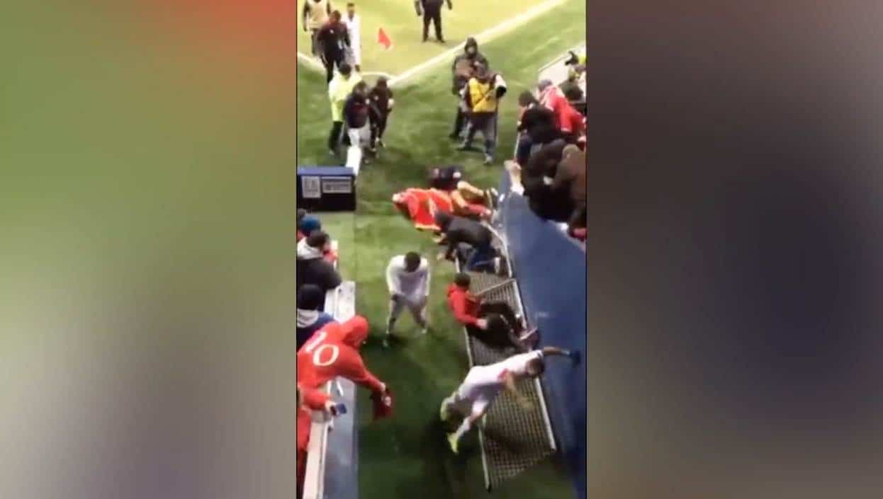 Caen aficionados del Toluca al campo tras vencerse barda