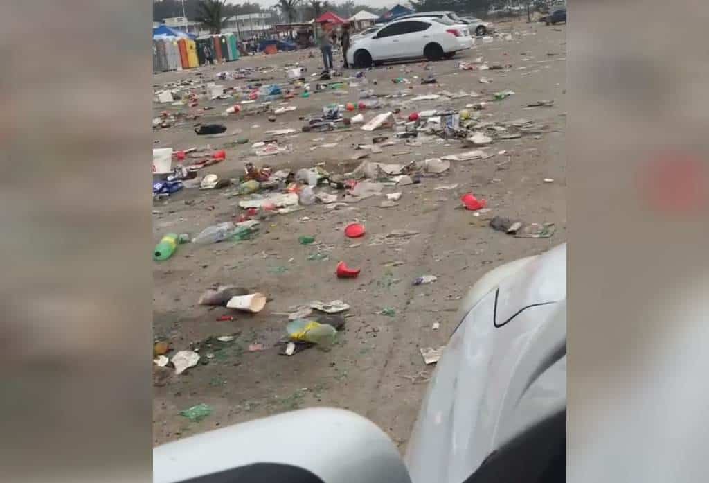 Turistas llenan 'El Playazo' de basura e indigna a Internet