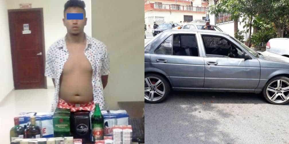 Asalta tienda y dispara contra policías; es detenido