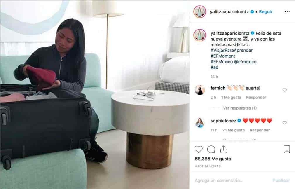 Yalitza Aparicio empaca maletas; se va de México
