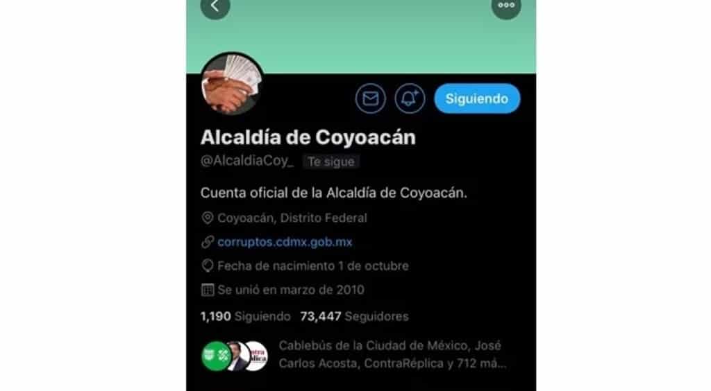 Hackean cuenta de alcaldía Coyoacán en Twitter
