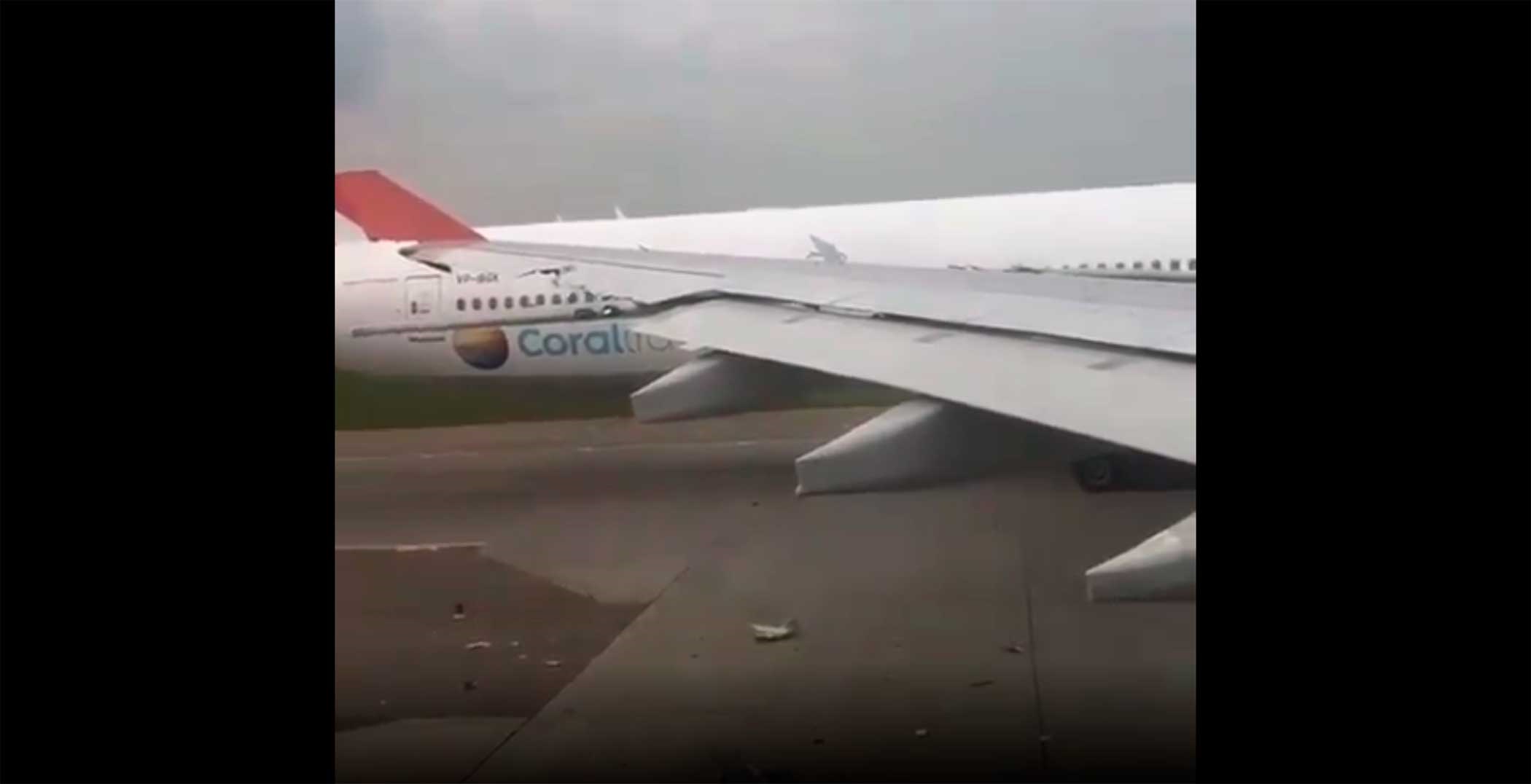 Chocan dos aviones en la pista de un aeropuerto en Moscú; no hay víctimas