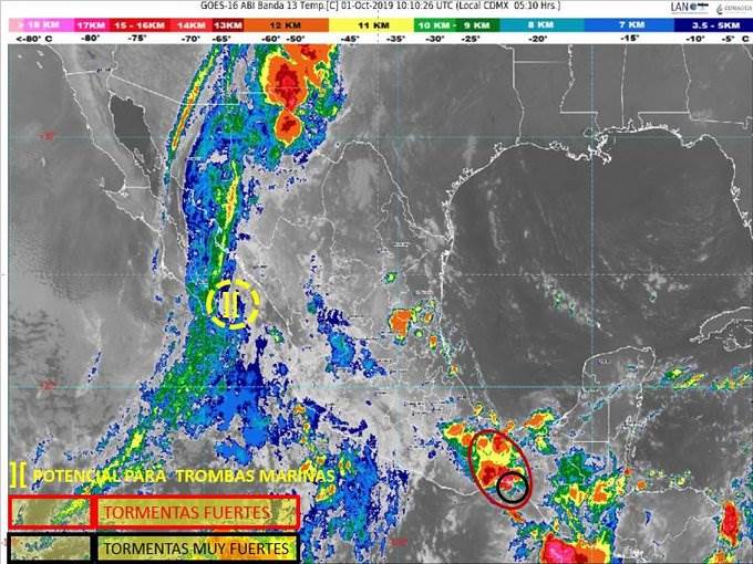 Se degrada tormenta ´Narda´ a depresión tropical