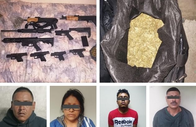 Desmantelan célula del narcotráfico en Monterrey; aseguran arsenal y droga