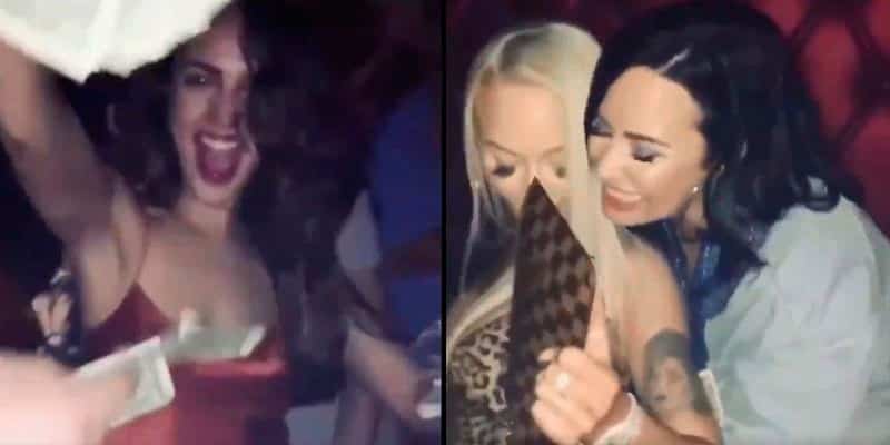 Demi Lovato y Eiza González derrochan dinero con stripper