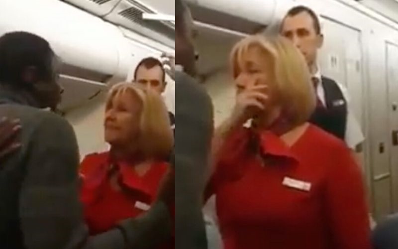 Pasajero entra en pánico por el coronavirus en un avión y golpea a azafata