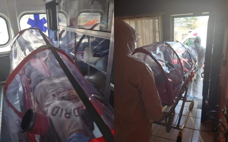Divulgan en redes supuesto traslado de sospechoso por COVID-19 en Juárez