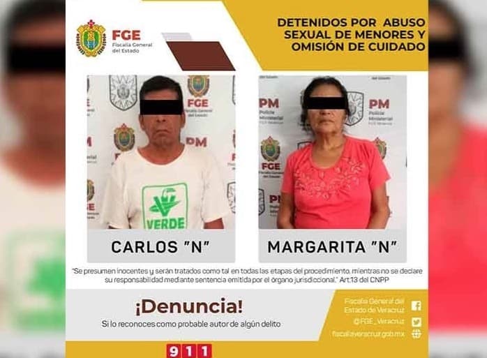 Detiene a abuelos por abuso sexual contra su nieta menor de edad