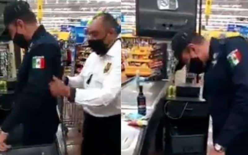 Sorprenden a policía robando en un centro comercial