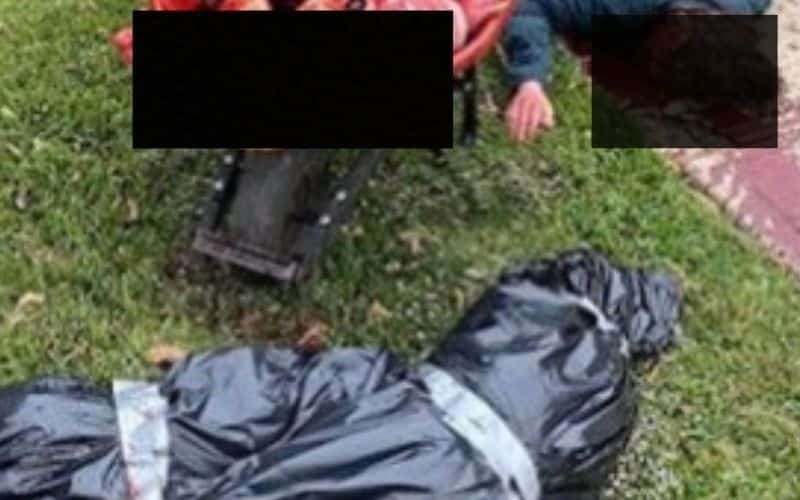 Hombre hace sangrienta decoración de Halloween y atrae a policías