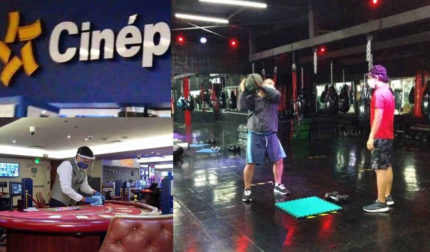 Regresan cierres de casinos, gimnasios , cines y salones de eventos