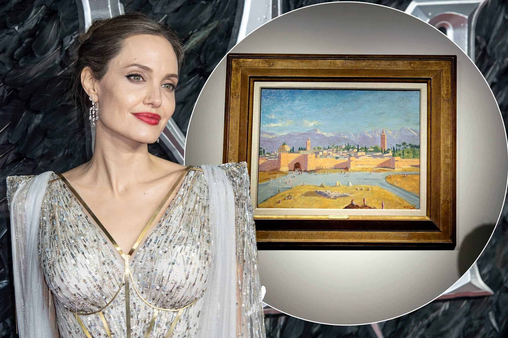 Angelina Jolie venderá cuadro realizado por Churchill