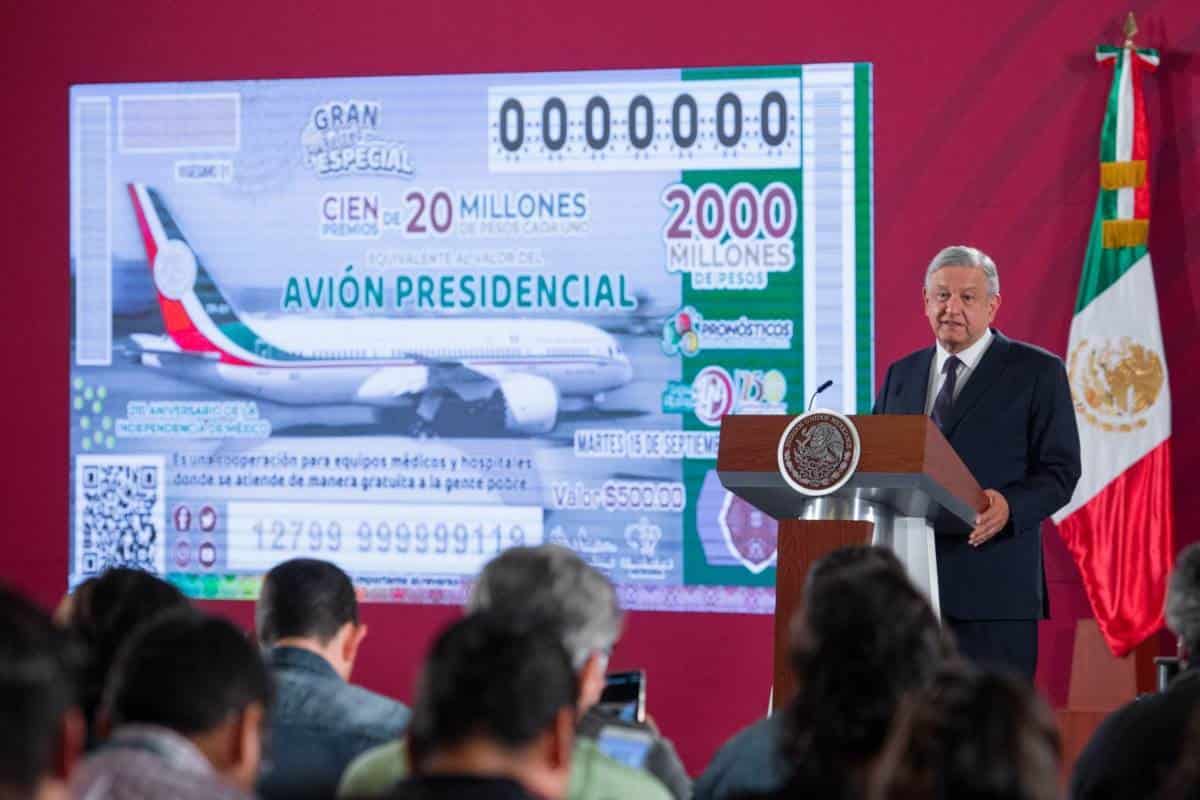 Anuncia AMLO mega sorteo de septiembre; 'ayudará a fortalecer las finanzas'