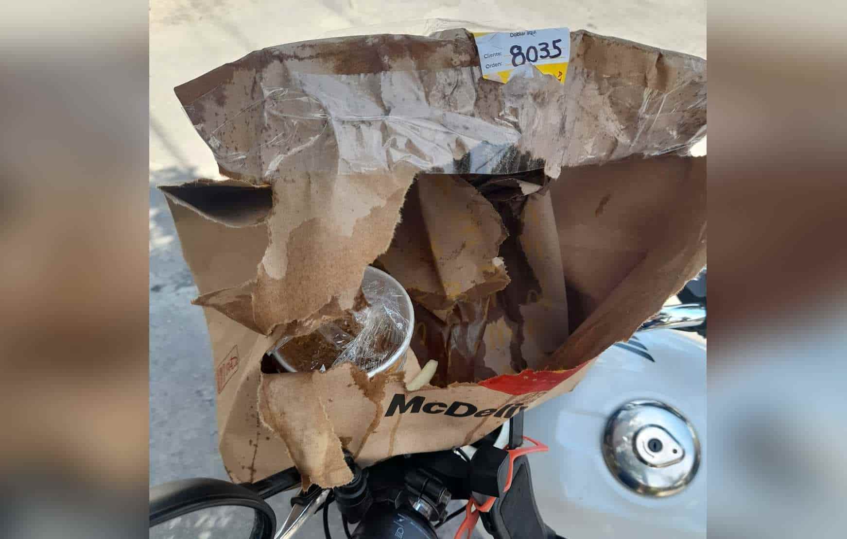 Repartidor se disculpa con cliente tras arruinar costoso pedido