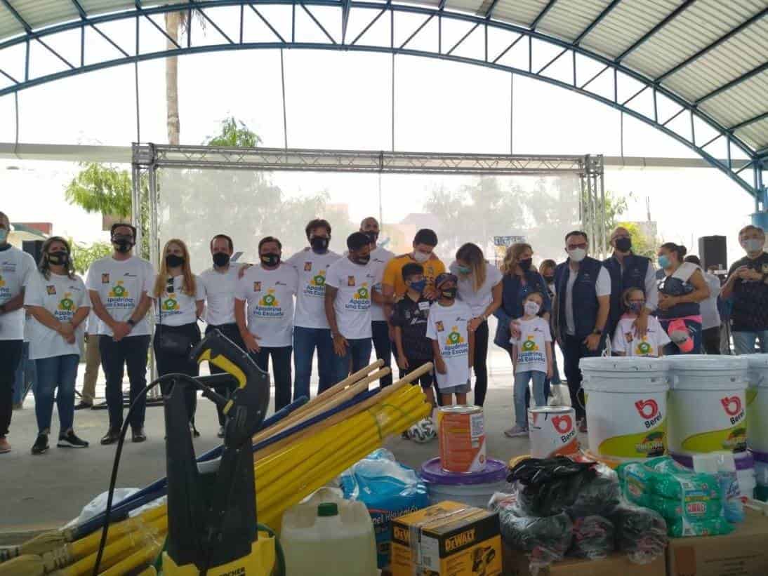¡Le sacan brillo! Fundación Azteca, Cemex, Tigres y Samuel García rehabilitan escuela