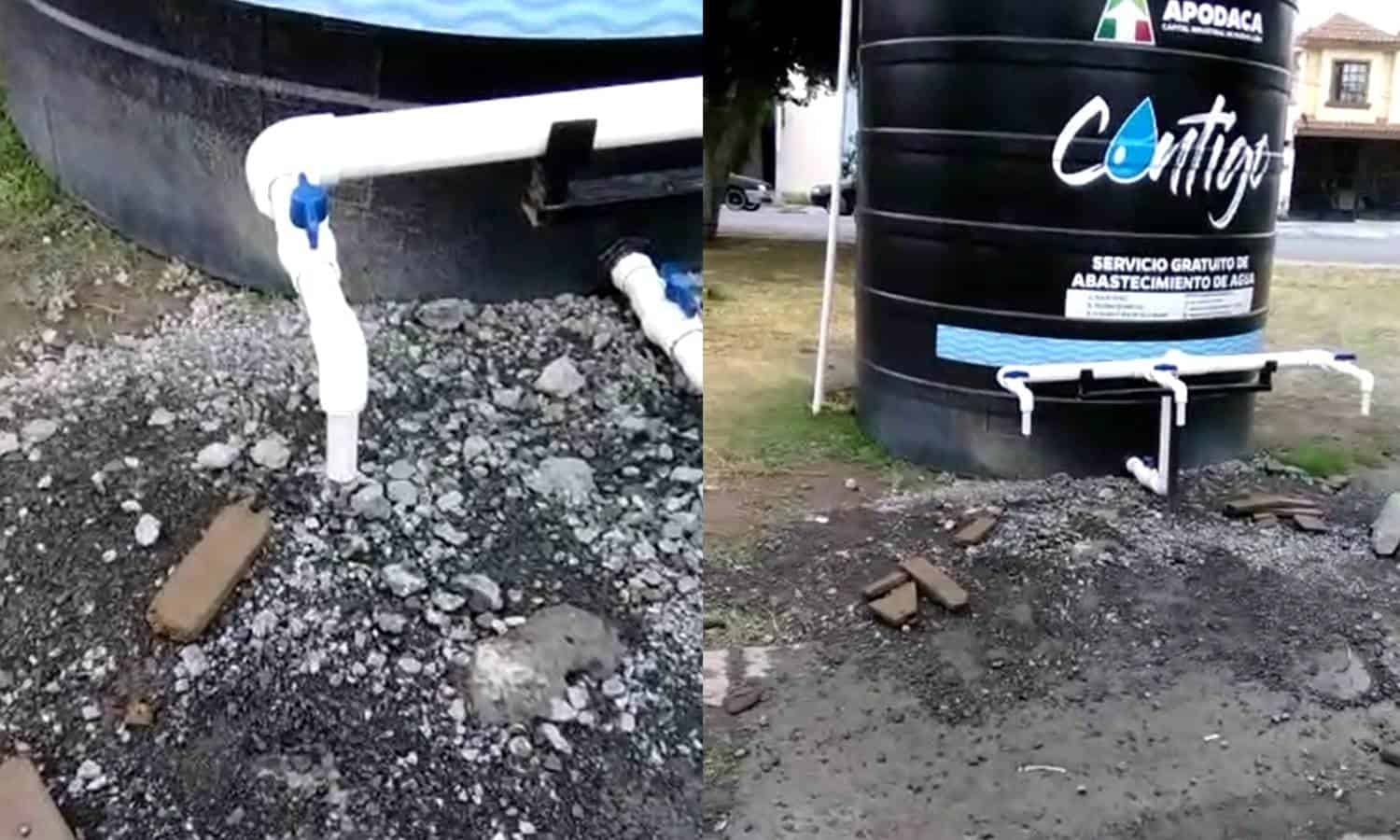 ¡Empieza la crisis!, se acaba tinaco comunitario de agua